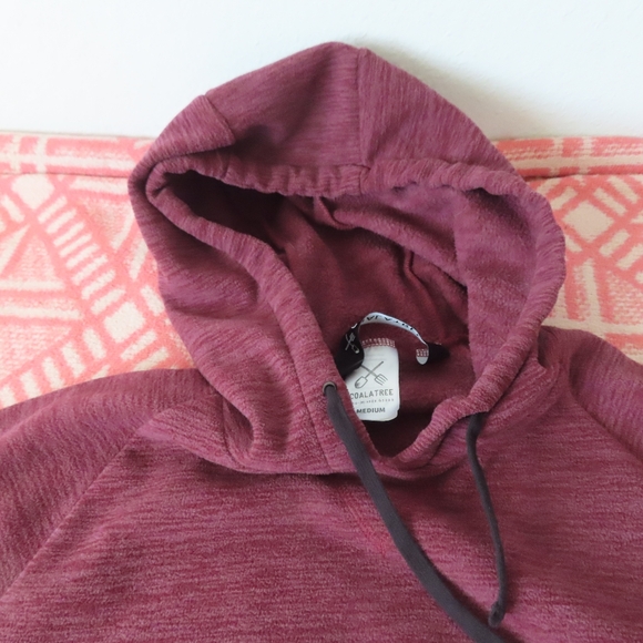 Coalatree Evolution Unisex Medium Hoodie Fleece Pullover Eco-friendly Burgundy - Picture 5 of 6